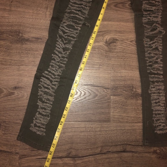 Distressed skinny jeans army green 38 - Picture 8 of 8